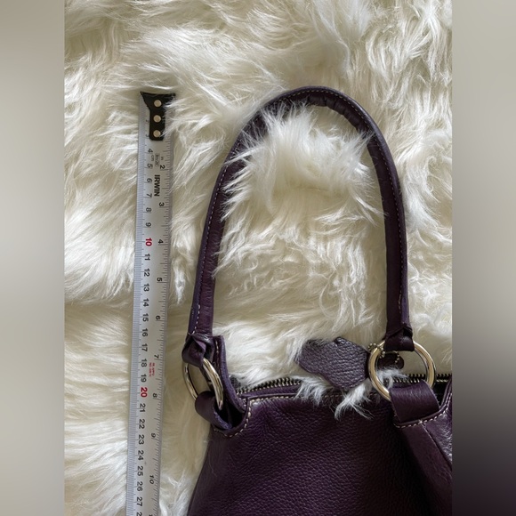 ROOTS Large Purple Leather Shoulder Bag - Picture 12 of 16